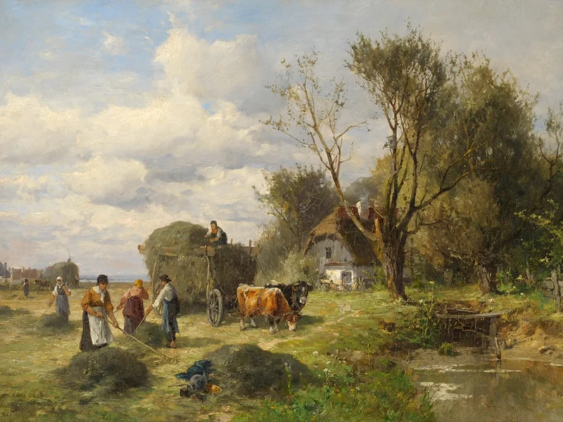 1847-Karl Heinisch - Raccolta del fieno del 1886